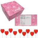 Valentines Day Lollipops Red Double Heart Shaped Cherry Flavored, Individually Wrapped (120-Pack) (EXP 11/02/27)