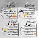 4 Pcs Acrylic Coach Gifts Thank You Gifts for Coach Appreciation Football Soccer Decor Sign for Women Men Desk Sign Decor Retirement Home Office