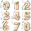 4 Inch Number Cookie Cutter Set - 9 Pcs Extra Large Xzhloym Cookie Cutters Shapes - Stainless Steel