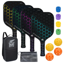 Pickleball-Paddles-Set of 4 or 2 Rackets by JoncAye, USAPA Approved Pickle-Ball Equipment with Balls, Bag, Accessories, Fiberglass Graphite Pickleball Racquet Set for Men, Women, Kids, Adults