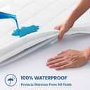 Waterproof Mattress Protector Fitted Deep Pocket Noiseless,White | Twin XL,100% Waterproof, Up to 16" Deep Pocket, Breathable, Machine Washable, Durable, for Bedroom, Dorm Room, Hotel, Home