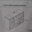 Jocoevol Large Coffee Bar Cabinet, Mini Fridge Cabinet with Power Outlets and Fridge Space, Farmhouse Design Liquor Cabinet for Kitchen and Dining Room, Black