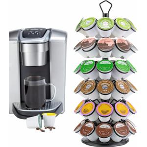 Rice rat K-Cup Storage Coffee Capsules Pod Holder Carousel Capsule Display Storage for k-cup54 pods-6 tiers