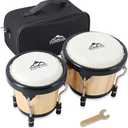 EastRock Bongo Drum 4 and 5 Set for Adults Kids Beginners Professionals Tunable Wood and Metal Drum Percussion Instruments With Tuning Wrench
