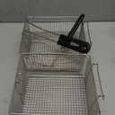 Electric Fryer Basket for Frying Serving Food, with Rubber Handle Grip, 7.2" x 8.3" x 4.3" Heavy Duty Construction Suitable for fry chicken, fish, french fries, (2 Pcs)