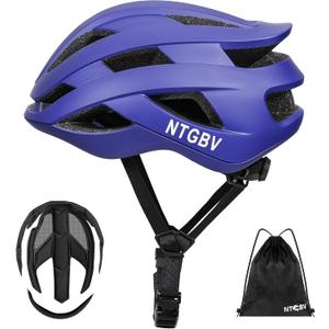 Adult Bike Helmet for Men/Women with Helmet Bag 2Removable Moisture Liners Adjustable Dial Comfort Fit Lightweight Shockproof CPSC Safety Certified for Road/Urban-Commute/MTB L