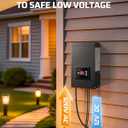 DEWENWILS 200W Low Voltage Transformer with 3 Independent Control Outputs, Landscape Transformer with Timer and Photocell Sensor, 120V AC to 12V/14V AC, Weatherproof, ETL Listed