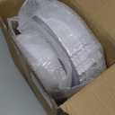 100 PCS White and Rose Gold Plastic Plates for 50 Guests, Rose Gold Disposable Plates Include 50 PCS Dinner Plates, 50 PCS Dessert Plates for Party, Wedding and Baby Shower