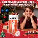 2 x 20 Inch Football Christmas Stocking-Sports Theme Hanging Stocking with Player Silhouette, Large Fireplace Decor for Family Holiday Party Supplies