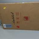 Modern Bathroom Mirror, 36" x 24" Black and Gold Decorative Wall Mirror with Modern Octagonal Metal Frame, for Living Room, Dining Room, Entryway