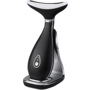 Lily Neck Face Massager, Face Sculpting Tool, Skin Rejuvenation Device with Thermal, Triple Action LED and Vibration, for Anti-Aging, Lifting and Tightening Sagging Skin (Frosted Black)