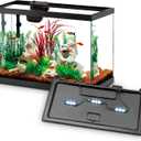 Aqueon Aquarium Starter Kit with Smart Clean Filtration and LED Lighting, Freshwater and Saltwater Fish, Perfect for Tetras, Guppies, Platies, 10-Gallon