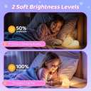 Mubarek Night Light for Kids Lamp, 16 Colors Cat Lamp Cute Lamp, Dimmable Baby Night Lights for Nursery,Silicone Rechargeable Nightlight for Kids Room, Kawaii Room Decor Cat Decor,Cute Gifts for Girls