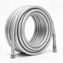 5/8" x 50 ft Hybrid Garden Hose - No Kink Leakproof Heavy Duty Flexible Lightweight Durable Water Hose - Male to Female Fittings for Reel Cart, Gardening, Lawn & Car Wash
