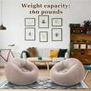 Realspring Inflatable Bean Bag Chairs Outdoor Blow up Camping Chairs Inflatable Lazy Sofa Folding Portable Bean Bag Loungers Couch for Movie Night(Coffee,2 Pcs), 38.5 x 21.6 x 11 inches