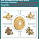 Replacement Escutcheon Plate for Moen Gibson Posi-Temp, for One-Handle Tub and Shower Faucets, Single Metal Round Shower Escutcheon Kit, Brushed Gold