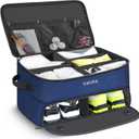 YOREPEK 2 Layer Golf Trunk Organizer, Golf Gifts for Men with Separate Ventilated Compartment for 2 Pair Shoes, Waterproof Car Trunk Locker for Balls, Tees, Clothes, Gloves, Gifts for Golfers