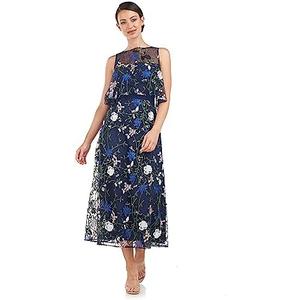 JS Collections Women's Amira Popover Tea Length Dress, Size 6