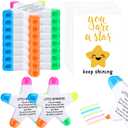 AmazingSpark 12 Sets Star Highlighters with Cards Gift Bags, Reminder