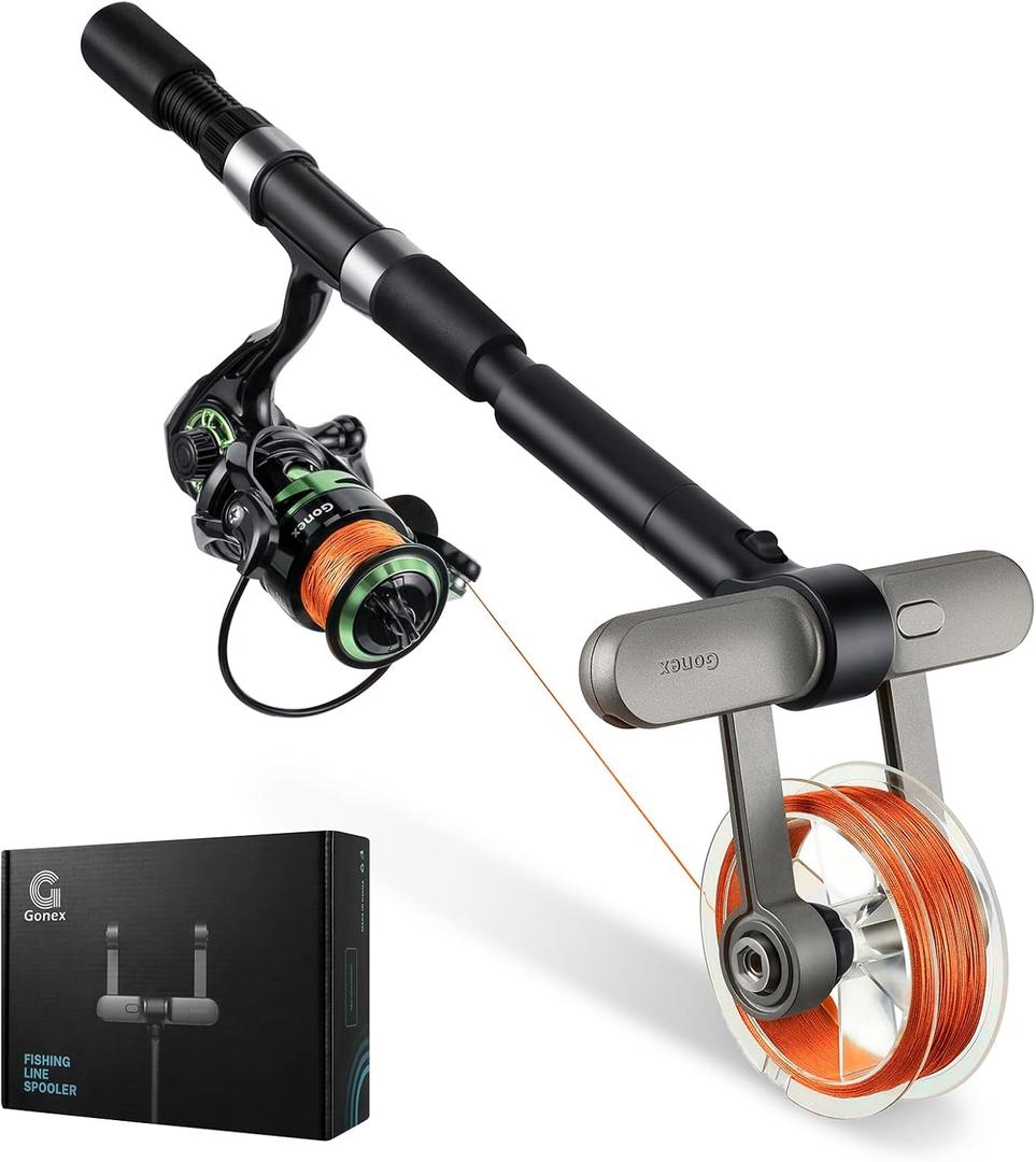 Gonex Fishing Line Spooler with Unwinding, No Line Twist, Adjustable Line Winder for Spinning, Cast, Spincast Reels, Spool Spooling Station System, Function Installation-Free