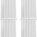 Nasitos Fabric Shower Curtain Liners 4 Pack - W72 x H72 - Washable & Water Resistant Cloth Shower Liner for Bathroom, Soft Hotel Quality, Standard Size (White, Include 8 Separate Magnets)