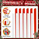 2 x 150 Pcs Christmas Candy Cane Shaped Plastic Straws Disposable Drinking Straw Bulk for Cocktail Xmas Party Birthday Party Supplies (Red,White)