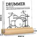 Drummer Gifts for Women Men, Drumming Gifts for Drummer Teen Drum Player Drum Room Music Room Studio Bedroom Wood Sign Decor