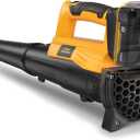 Cordless Leaf Blower for Dewalt 20V Battery, 400 CFM Electric Leaf Blower with 110-MPH, Copper Motor & Turn on Hold Mode, Built-in Protection for Lawn Care (NO Battery) (Yellow)