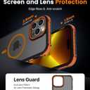 DEERLAMN Strong Magnetic Case for iPhone 15 Pro 6.1-Inch,[Compatible with Magsafe][Military Grade Drop Protection] Translucent Matte Shockproof Protective Phone Cover-Forest Orange