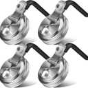Mason Jar Pour Spout Lid Stainless Steel with Handle, Wide Mouth Pour Spout Flip Cap Lids for Mason Jars, Anticracking Leak Proof Seal Cover Airtight for Drinking Salad Dressing & Food Storing(4PCS)