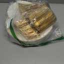 YOUBET 125PCS Scalloped Plastic Plates - Ivory Scalloped Disposable Plates - Gold Plastic Dinnerware Set Include 50 Plates, 75 Gold Silverware for Party & Wedding