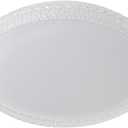 16 Inch Crystal Dimmable LED Flush Mount Light Fixture, 24W Super Bright Modern Lamps, 3000K/4000K/5000K Adjustable Ceiling Lights for Bedroom, Kitchen, ETL Listed
