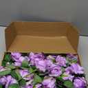 36 Pcs Silk Purple Rose Bouquet Bridal Artificial Flowers,Fake Rose Long Stem Realistic Artificial Flowers Bulk for Wedding Bouquet Ball Arrangement Centerpiece Party Decor