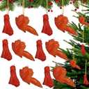 Yinder 12 Pcs Chicken Nugget Ornament Chicken Wing Ornament Food Ornaments for Christmas Tree Hanging Fried Chicken Fake Chicken Leg Wing for Christmas Tree Xmas Party Decorations