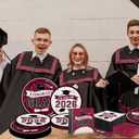 Maroon Graduation Plates and Napkins Class of 2026 Grad Congrats Party Supplies Disposable Paper Plates Napkins for 2026 Graduation Party Decorations, Serve 50