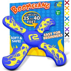 Fun Boomerang for Kids  Soft & Easy to Use  Outdoor Toys for Kids or Adults  Best Gifts for 6 7 8 9 10 Year Old Boys & Girls + 2026 Top Toys for Boys Age 812  Fun Outdoor Toy for Boy Gift Ideas