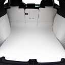 White Cargo Mat Compatible with Tesla Model Y 5-Seat Full Coverage Trunk Liner 2020-2025 (Rear Cargo Cover+Back Seat Protector+High Sides Panel Protector+Door Sill Protector)