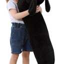 Dachshund Stuffed Animal 36 in Black, Weiner Dog Stuffed Animal Long Body Pillow, Cute Funny Large Dachshund Toys Plush Decor Ideal Gift for Kids and Adults
