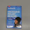 IceBeanie Migraine Relief Cap, As Seen on Shark Tank, Soft & Stretchy Gel Tension Headache Relief Cap, Extended Cooling Hangover Ice Hat, Odorless Cold Head Ice Pack Wrap, Headache Hat Migraine Mask (Black)