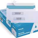 Aimoh 500#8 Double Window Self Seal Security Envelopes - for Business Checks, QuickBooks & Quicken Checks, Size 3 5/8 x 8 11/16 Inches - Checks Fit Perfectly - Not for Invoices, 500 Count (30180)