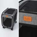 Loko Cat Carrier with Wheels, 40 Lbs Capacity, Gray