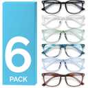 MIGSIR Blue Light Blocking Glasses for Computer Gaming, Fashion Fake Helps Reduce Screen Fatigue Eyeglasses for Women Men +1.0