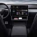 HUZ Tesla Model Y Accessories 2020–2024 & Model 3 Accessories 2017–2023 Under Screen Storage Organizer Tray – Center Console Interior Storage Box (Classic Model, Not for Highland or Juniper)