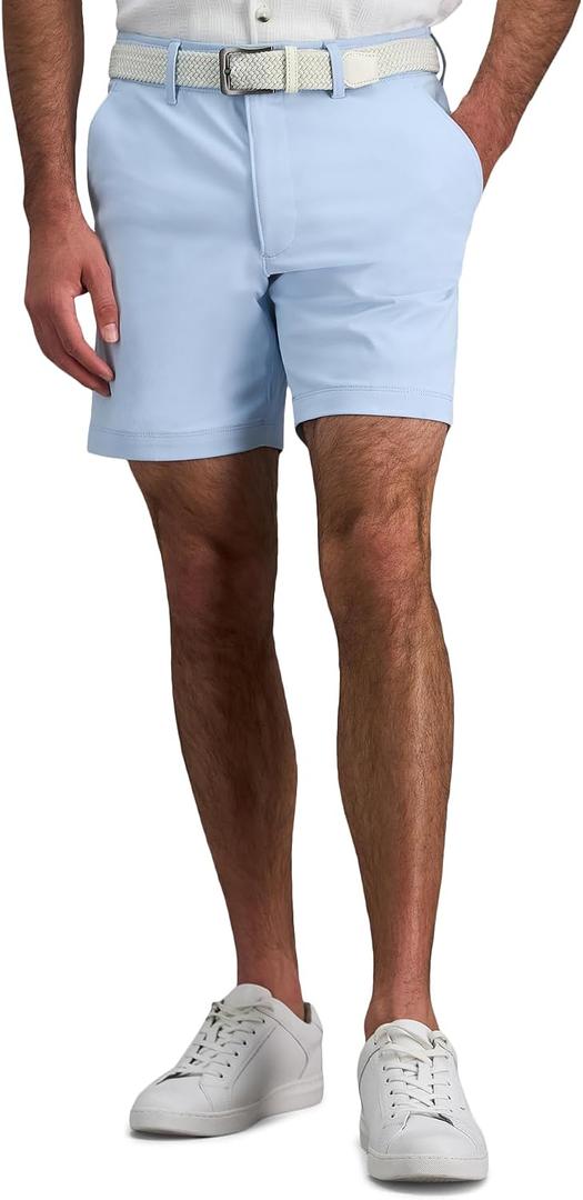 Haggar Mens Sport Travel Performance Short - 7inch Inseam (Blue)