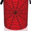 Laundry Hamper, Spider Web Red Laundry Basket,Waterproof Foldable Storage Bin for Bedroom,Clothes Organizer Basket,Toys Box 16x20 Inch