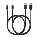MaGeek Premium Micro USB Cable High Speed USB 2.0 A Male to Micro B for Samsung, HTC, Sony, Motorola, LG, Google, Nokia and More (Pack of 2, 6ft_Black)