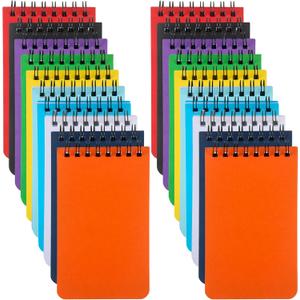 20 Pcs Pocket Notebook Spiral Steno Pads A7 Mini Notepads with Lined Pages for Kids Adults Outdoor Home Office School, 3 x 5 Inch