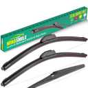 24" 17" 12" Windshield Wiper Blades Replacement for Toyota RAV4 2006 2007 2008 2009 2010 2011 2012 RAV 4 Premium All Weather Front Rear Wipers Set - OEM Quality (Pack of 3)