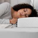 Cube Pillow Pro for Side Sleepers Memory Foam Bed Pillow Soft Pillow Supportive Head, Neck, and Shoulder Pain Relief, White-24"x12"x6"