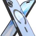 Smartish iPhone 17 MagSafe Clear Case - Gripmunk Magnetic Slim Case [Lightweight + Protective] Anti-Yellowing Thin Grip Clear Cover for Apple iPhone 17 - Clearly Black